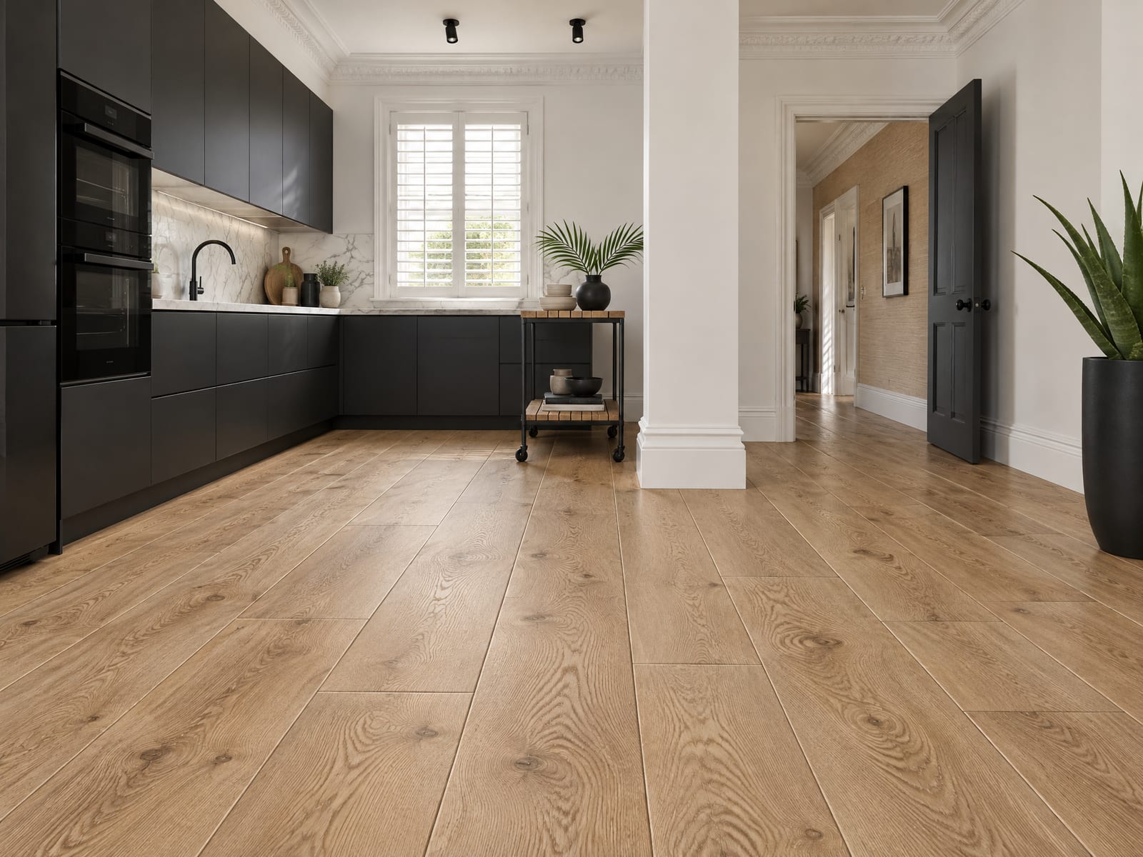 True Oak Floorious Hush flooring installed in a room