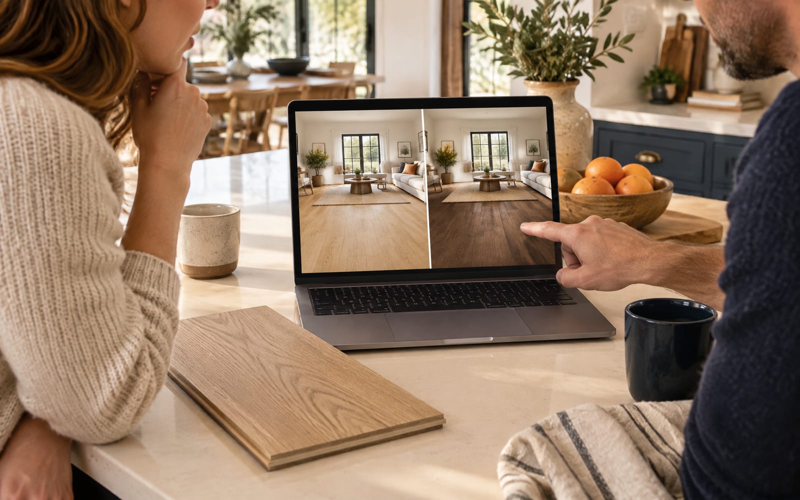 Sharing a room visualisation from a phone