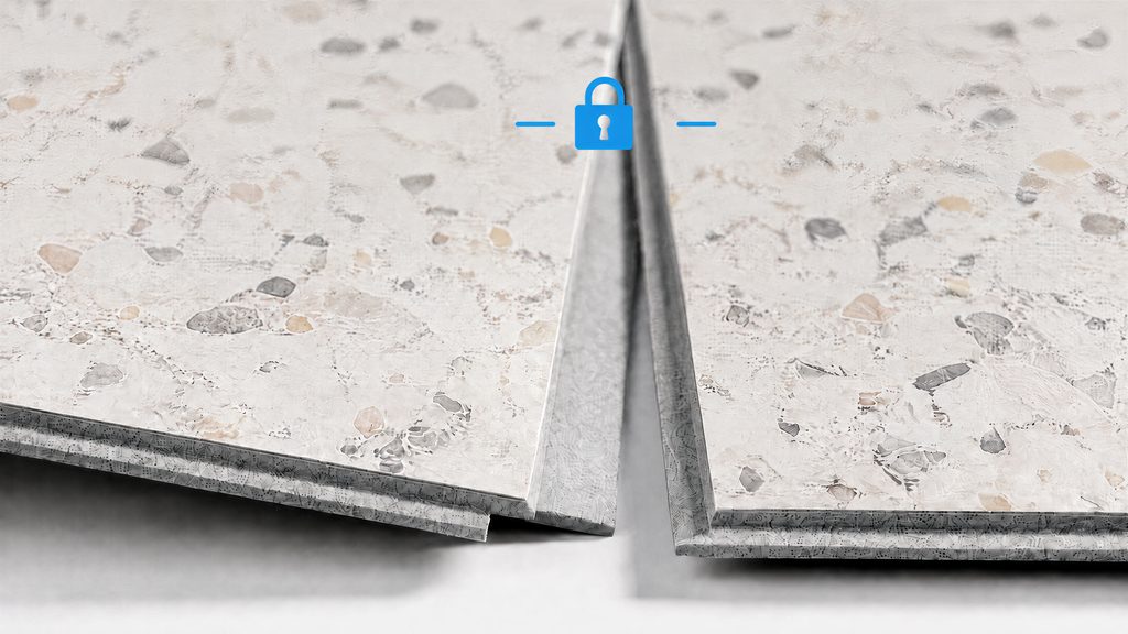 The tongue-and-groove edge of a Floorious wall panel
